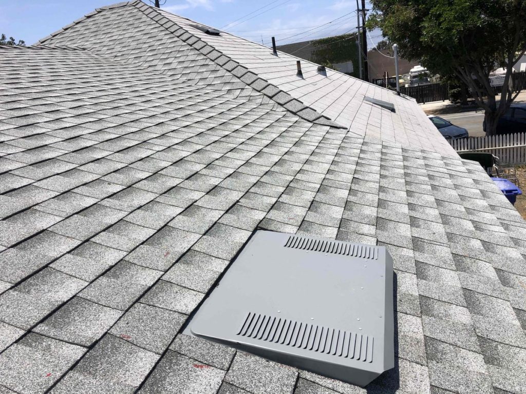 Standard roof vent converted to WUI-compliant vents