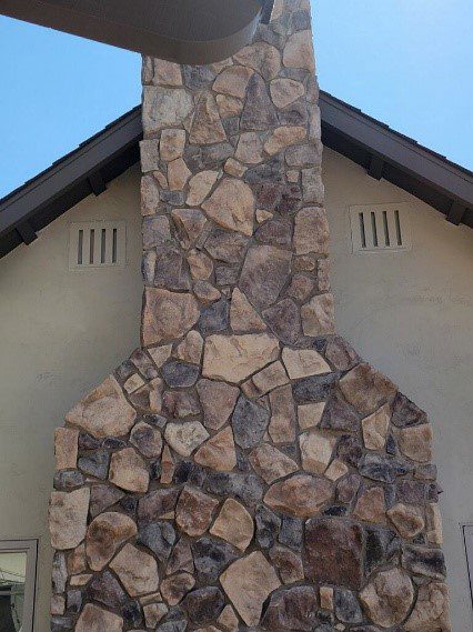 Gable painted to match the exterior